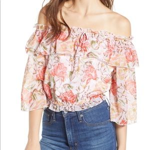 Wayf Consenza Off Shoulder Crop Top